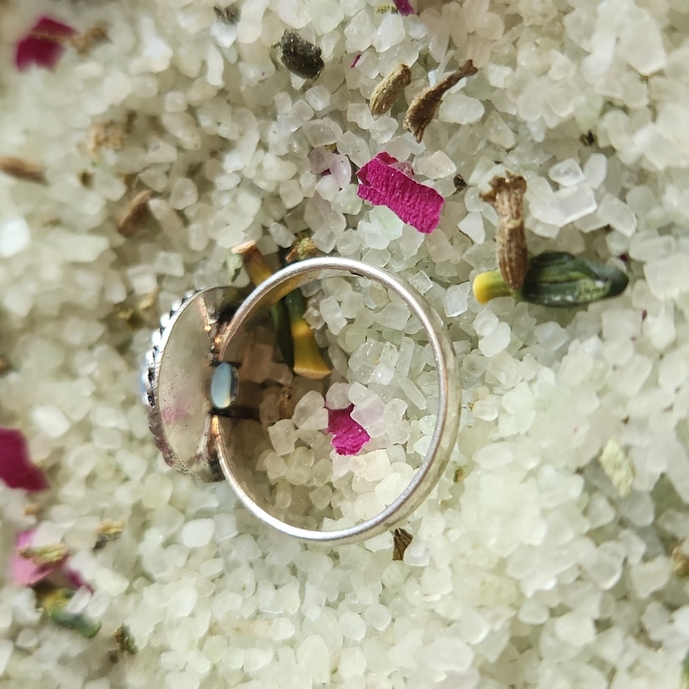 Opalite Sterling Silver Plated Ring - image 4